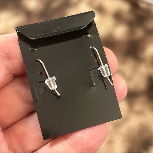 Handcrafted sterling silver rainbow moonstone and agate dangle earrings - Picture 2 of 5